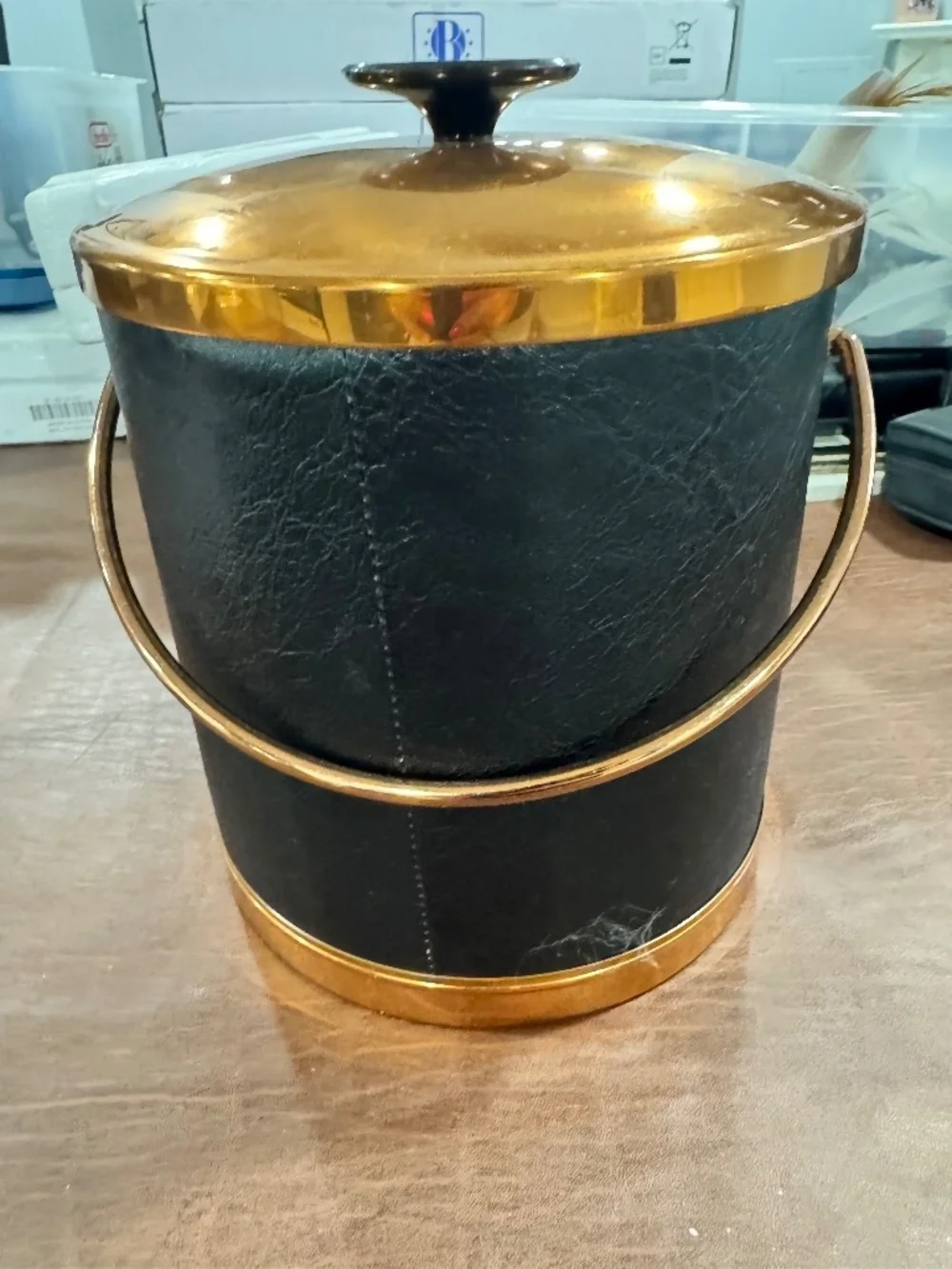 vintage Coppercraft Guild ice bucket from the 1970s